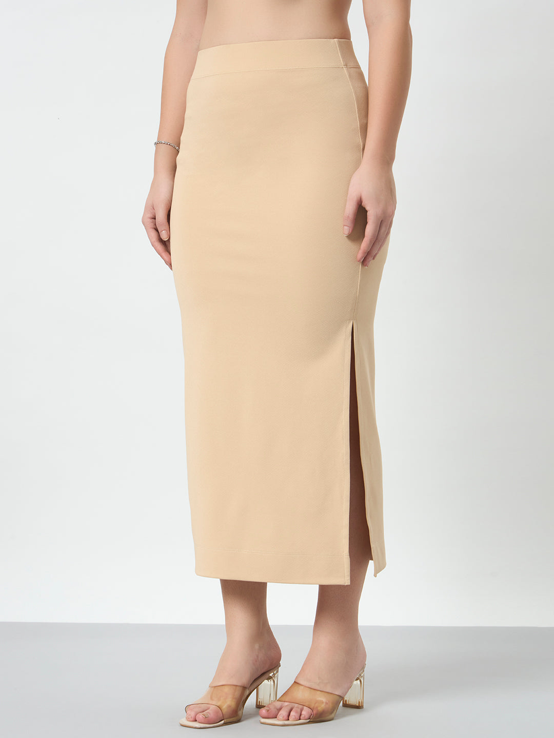 Pencil Maxi Skirt - Beige