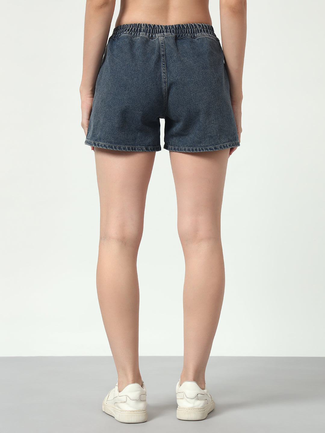 Tinted Denim Shorts - Dark Blue