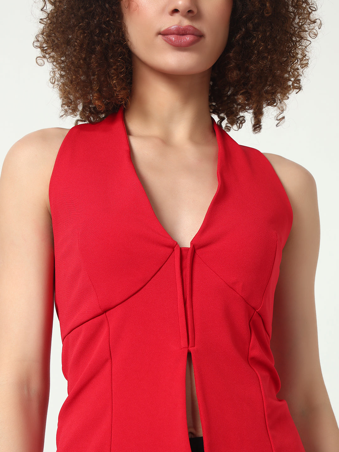 Edge Halter Top - Red