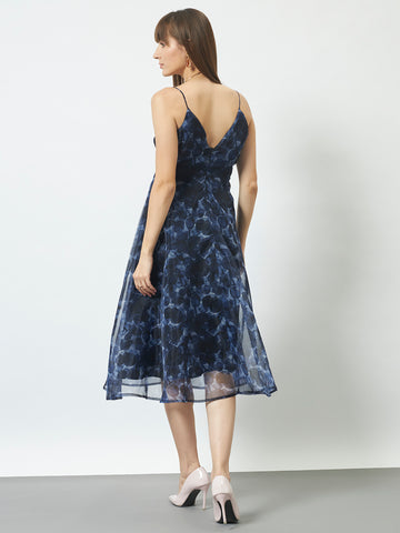 Fairy Floral Light & Flowy Printed Dress - Blue
