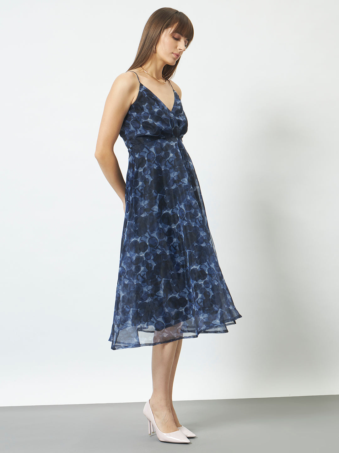 Fairy Floral Light & Flowy Printed Dress - Blue