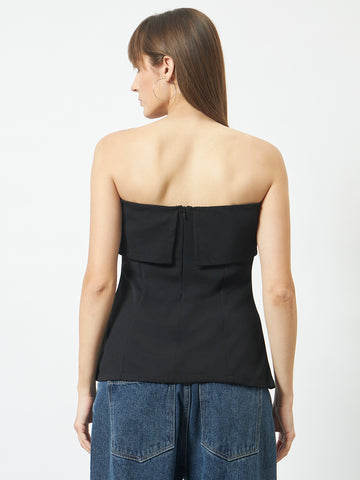 Trend Arrest Women Black Off Shoulder Top