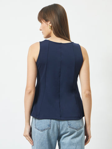 Sculpt Top - Navy