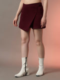 Cross Over Mini Skorts - Wine