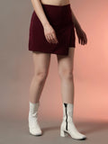 Cross Over Mini Skorts - Wine