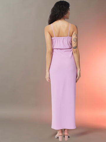 Split Thigh Maxi Dress - Lilac