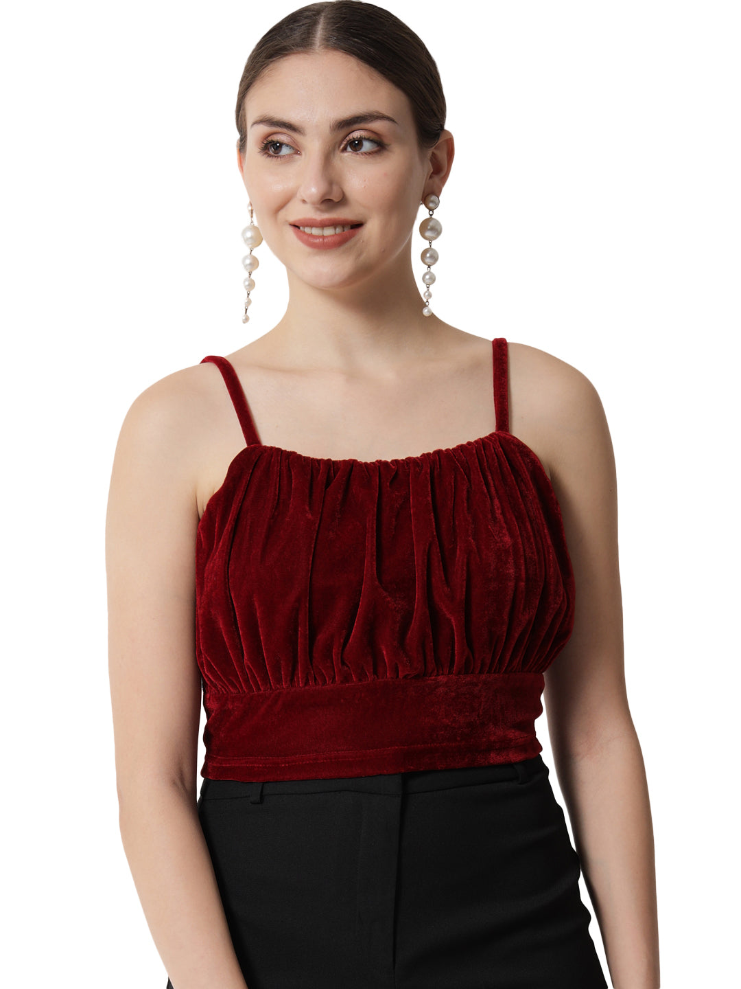 Red Velvet Crop Top