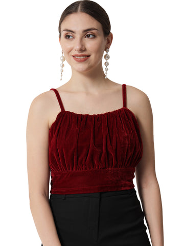 Red Velvet Crop Top