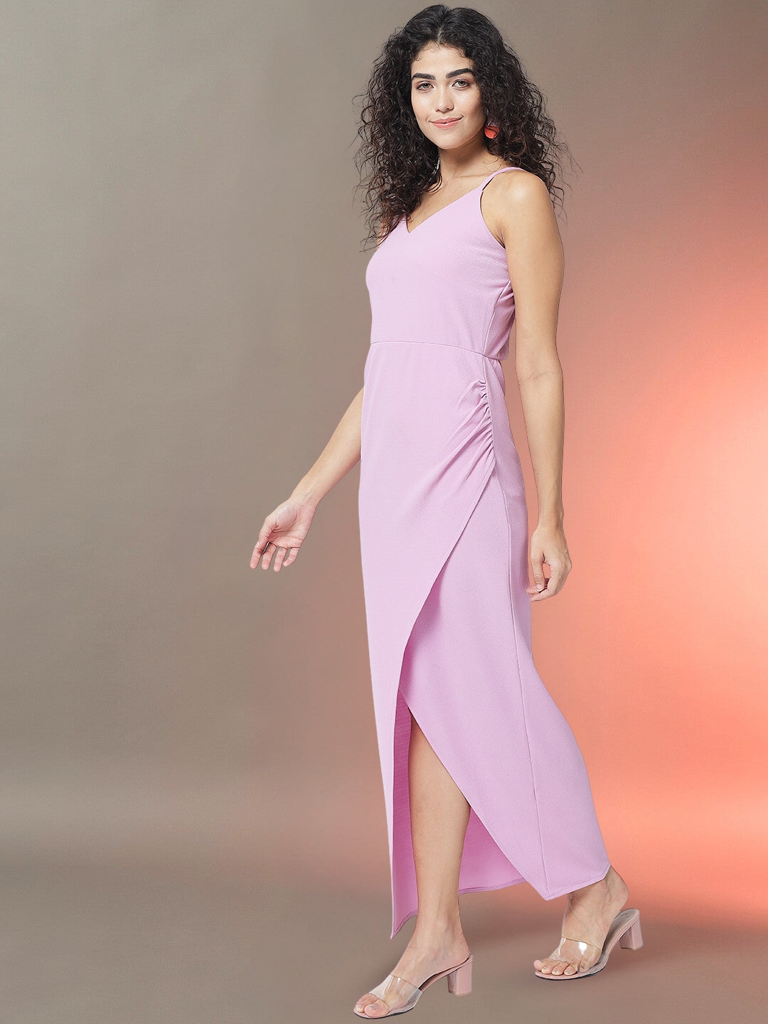 Split Thigh Maxi Dress - Lilac
