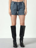 Tinted Denim Shorts - Light Blue