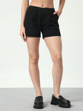 Tinted Denim Shorts - Black