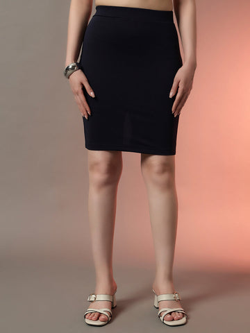 Navy Fitted Skirt for Women | Sleek & Stylish Pencil Skirt