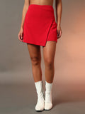 Cross Over Mini Skorts - Red