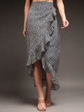 Wrap Around Tie-Up Skirt - Black
