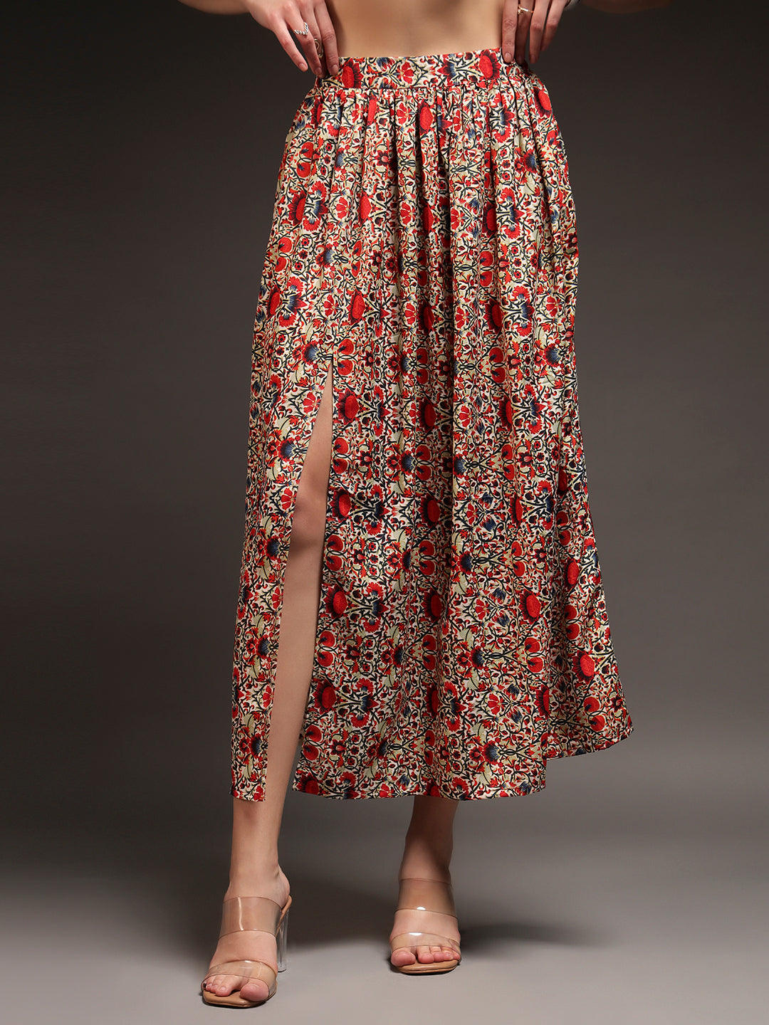 Trend Arrest Women High-Slit Maxi Skirt