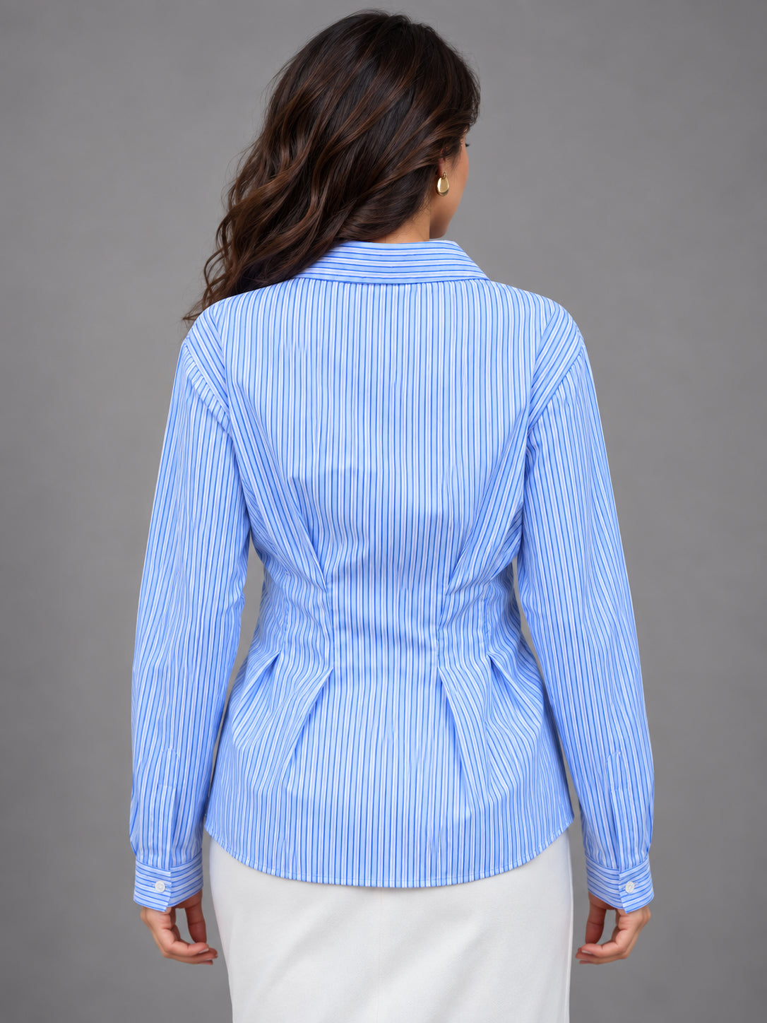Striped Long Sleeves Shirt - Blue