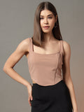Corset Style Top - Beige