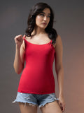 Padded Camisole Top - Red