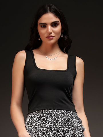Trend Arrest Women Square Neck Crop Top