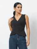Trend Arrest Women Riviera Cross Top - Black