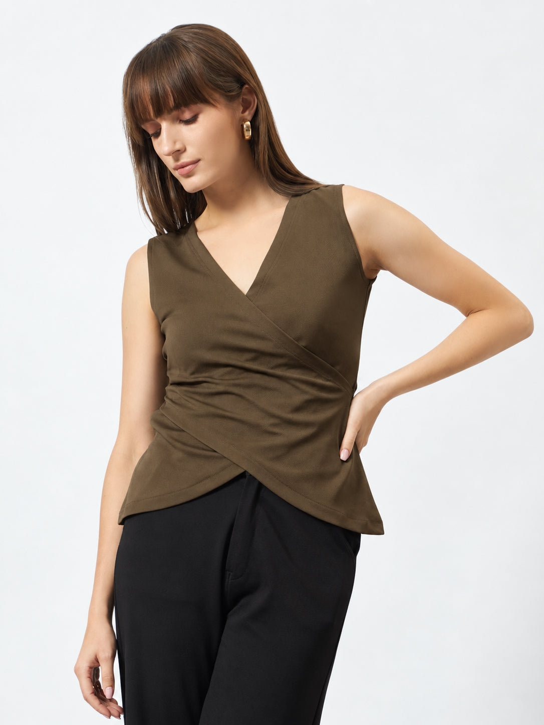 Riviera Cross Top - Brown