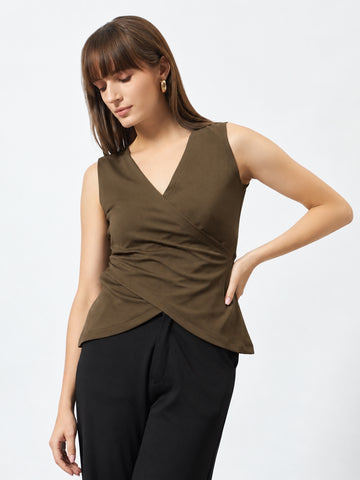 Riviera Cross Top - Brown