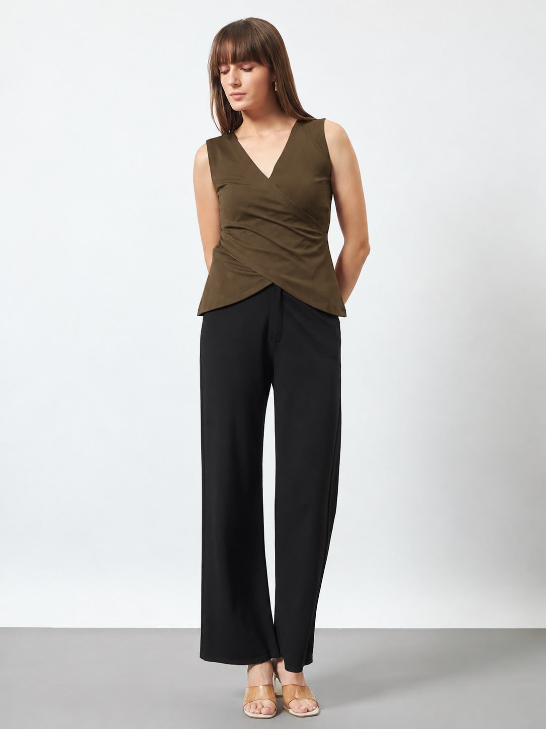 Riviera Cross Top - Brown