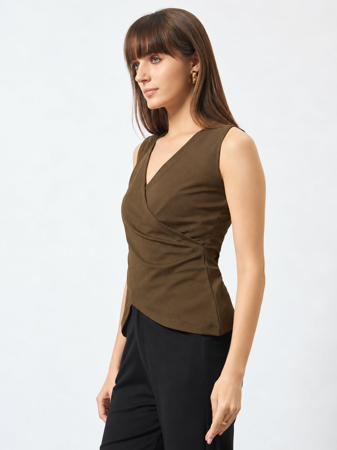 Riviera Cross Top - Brown
