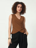 Riviera Cross Top - Brown