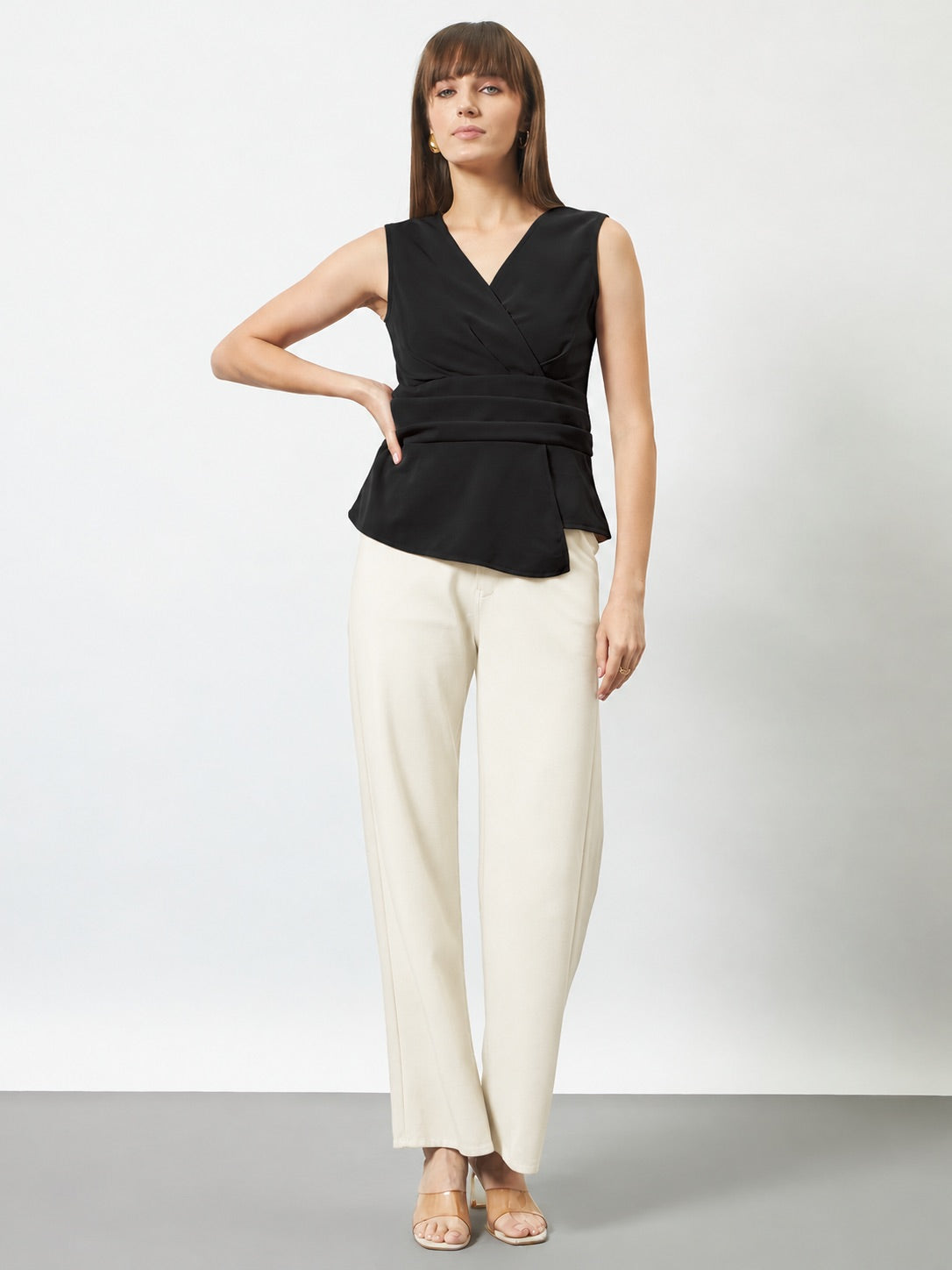 Contour Wrap Top - Black