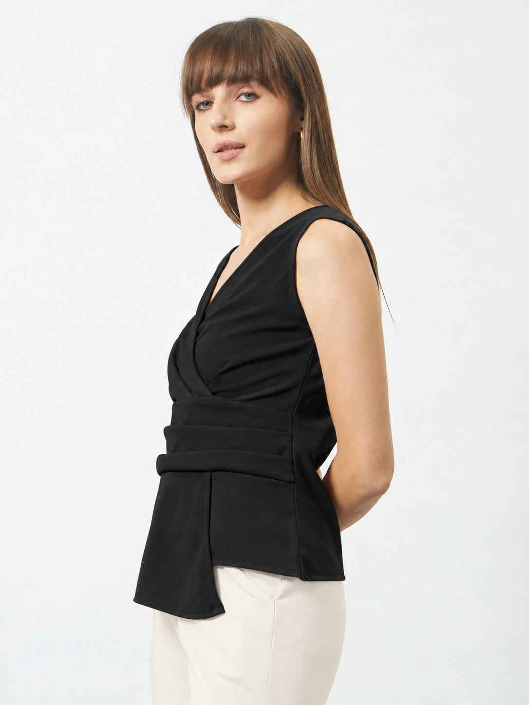 Contour Wrap Top - Black