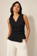 Contour Wrap Top - Black