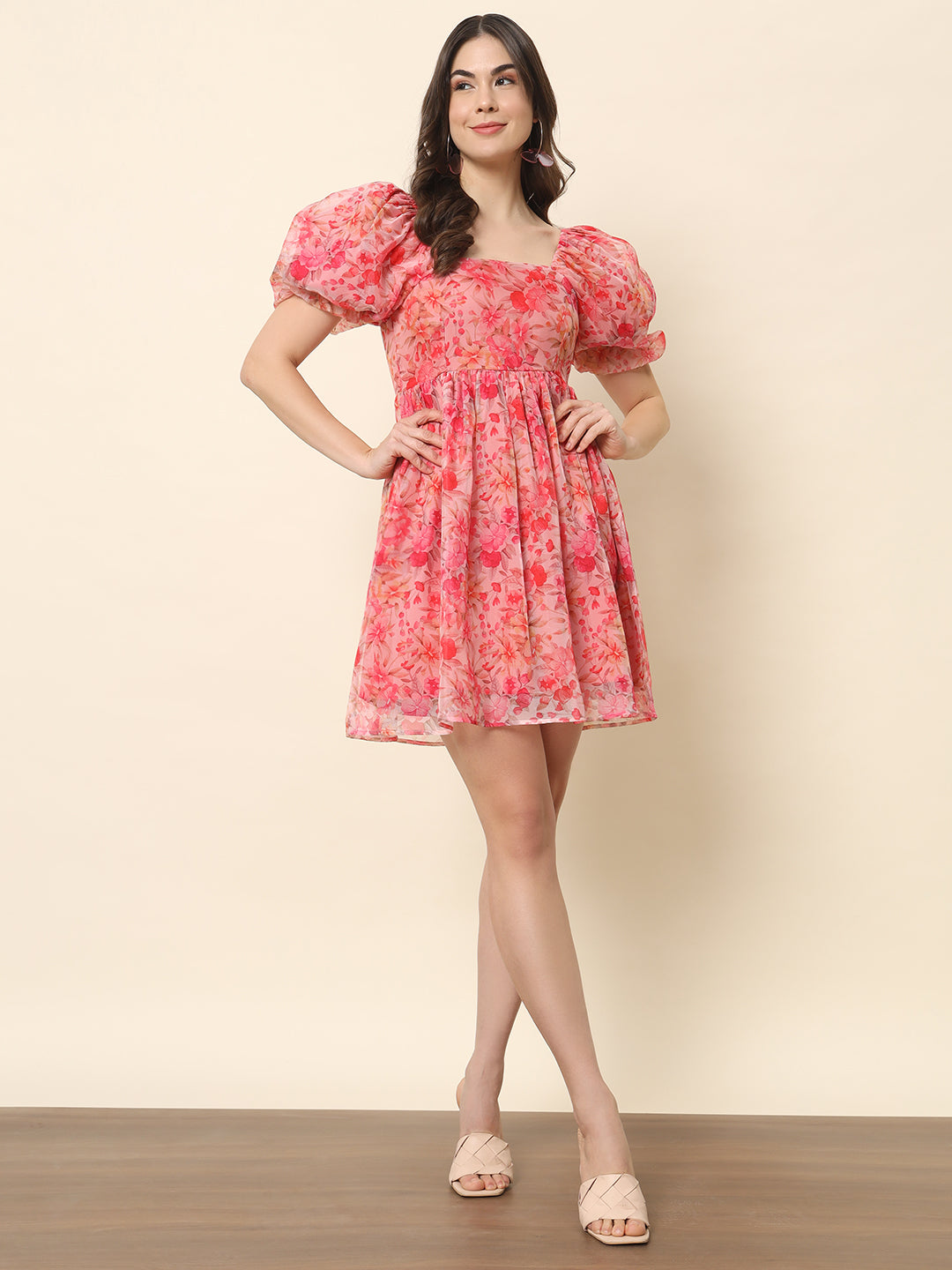 Butterfly Organza Dress - Pink