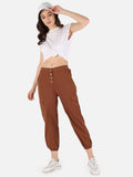 Cotton Cargo Pants - Brown