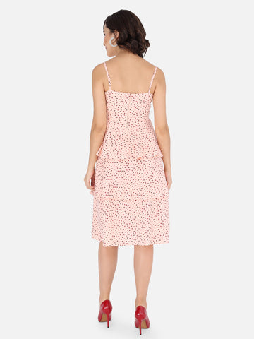 Peachy Polka Dots Dress