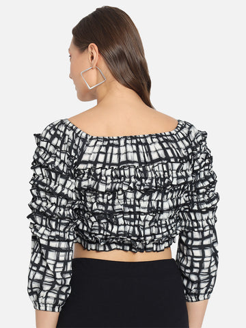 Black Frill Top