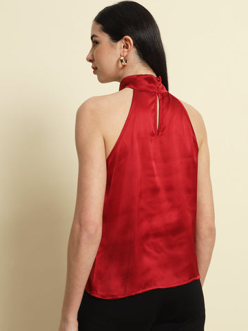 Red Halter Neck Top
