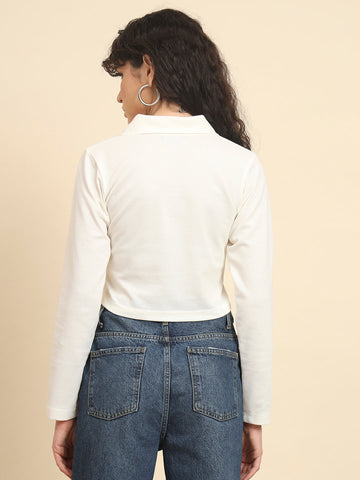 White Polo Top
