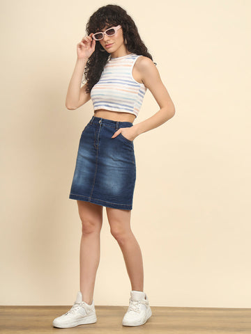 Blue Denim Skirt