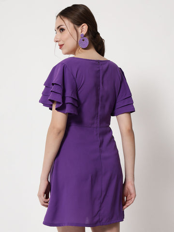Purple Flare Dress