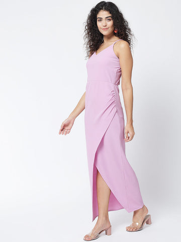Lilac Split Thigh Dress