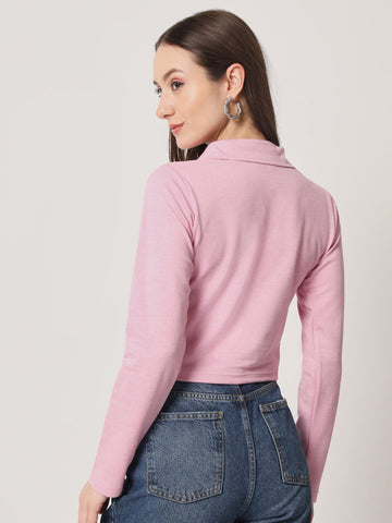 Pink Polo Top