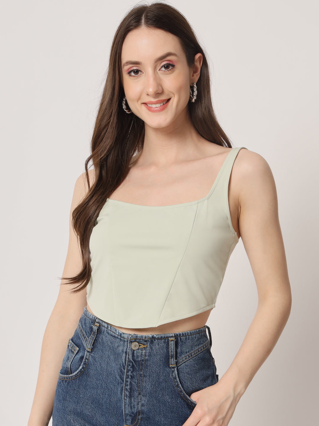 Mint Green Corset Style Top