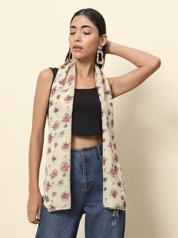 Yellow Floral Scarf