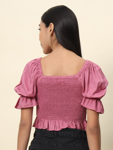 Pink Smocking Top