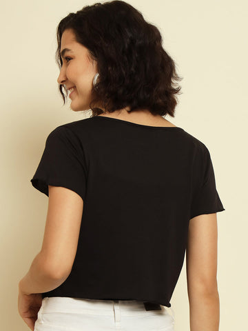 Black Front Knot shrug