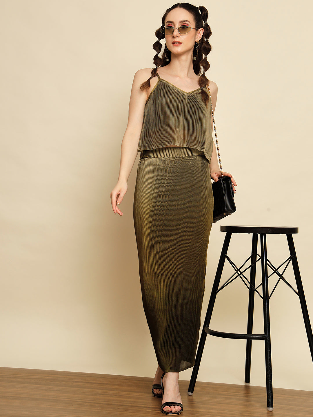 Ombre Pleated Co-ord Set