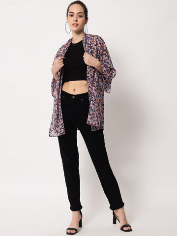 Multi Floral Print Shrug