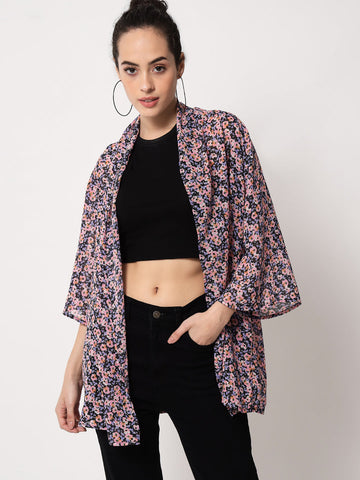 Multi Floral Print Shrug