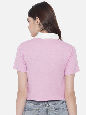 Pink Polo Top